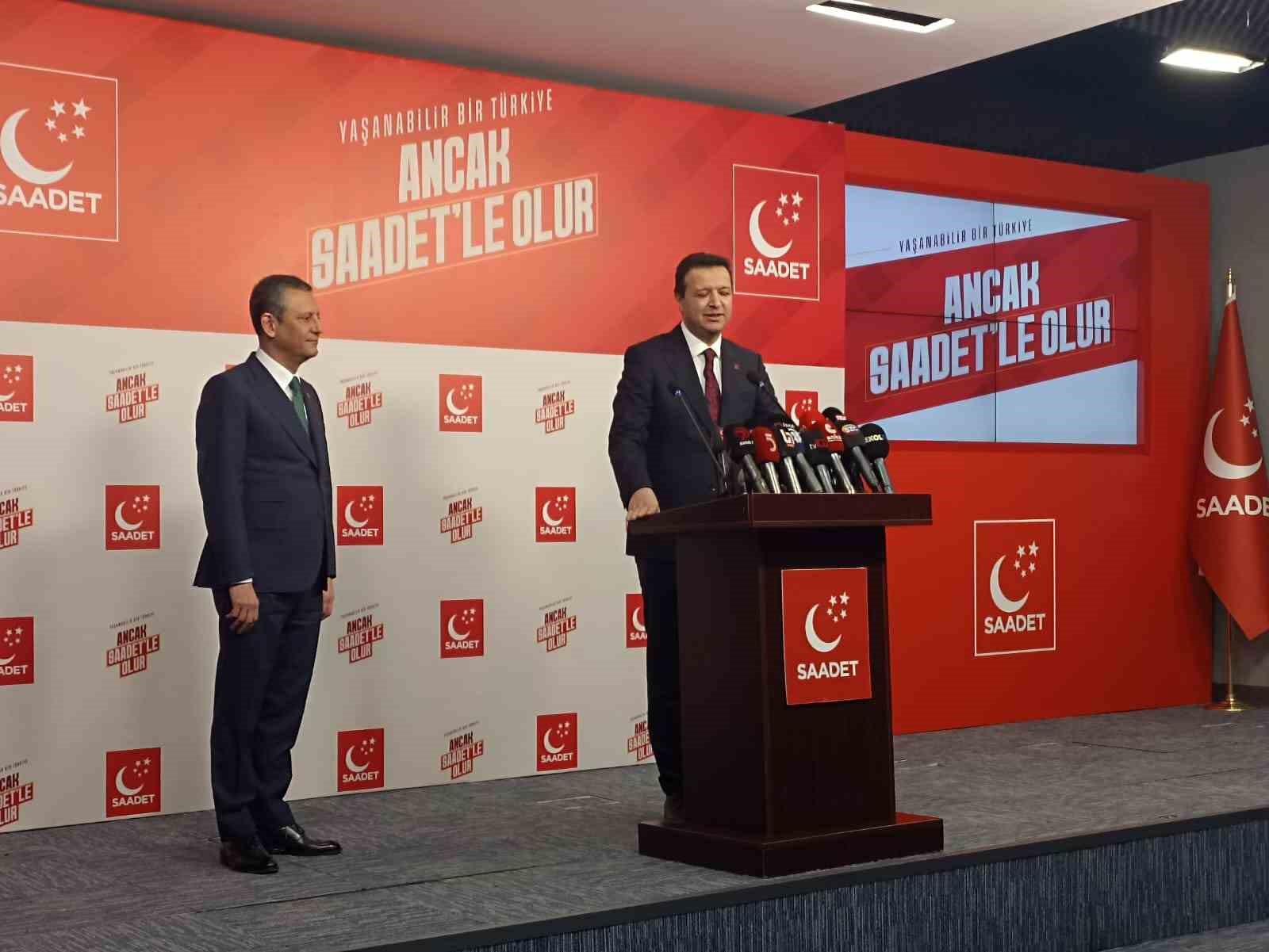 CHP Genel Başkanı Özel, Saadet Partisi Genel Başkanı Arıkan’ı ziyaret etti