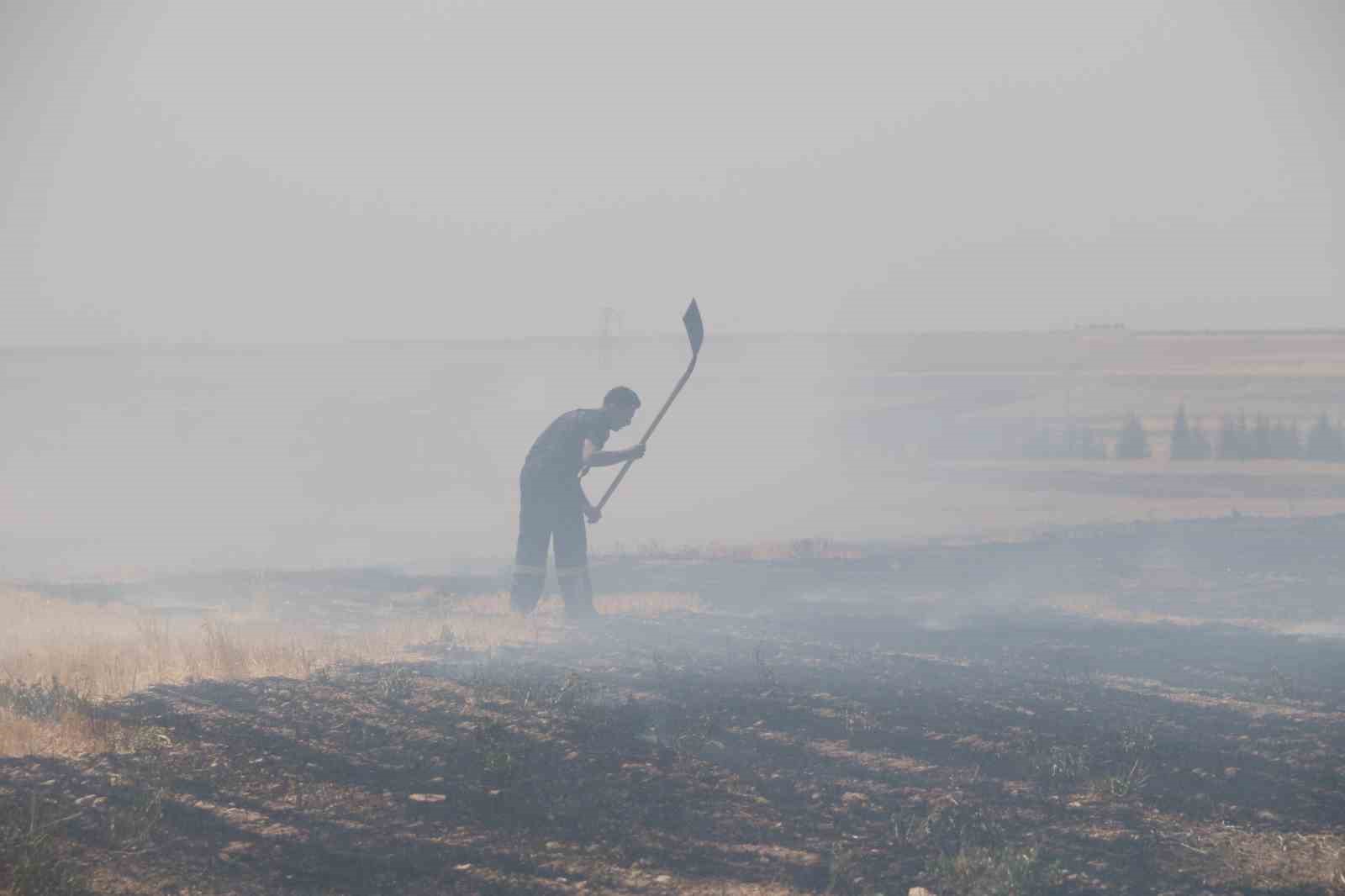 Elektrik Arızası Felakete Yol Açtı: 50 Dönüm Tarla Yandı