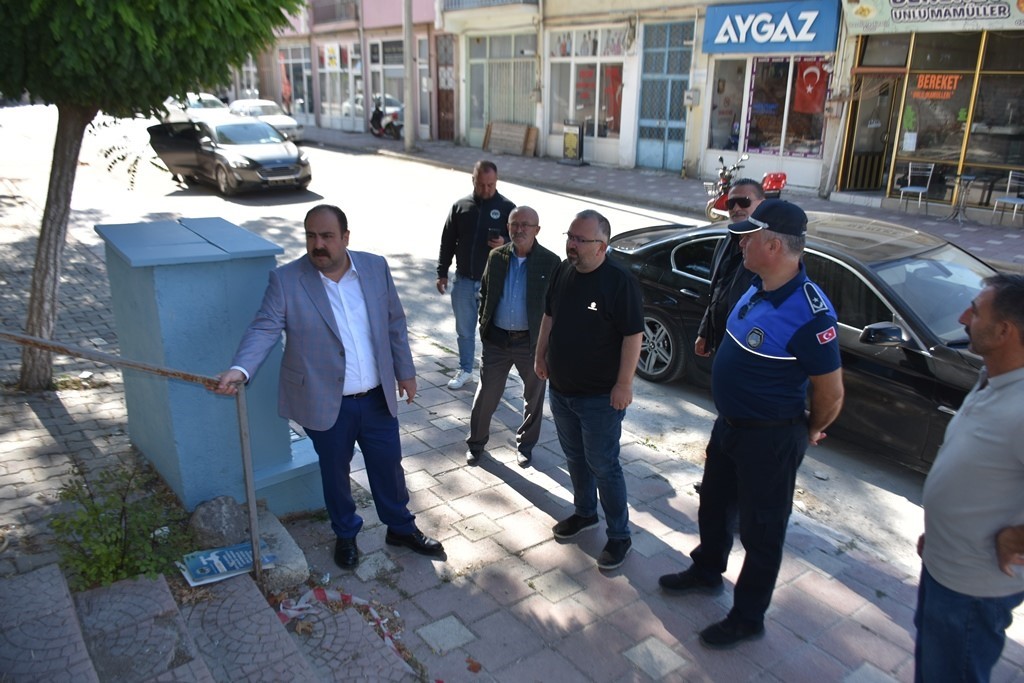 Okullar caddesine belediye ekiplerince çalışma gerçekleşti!