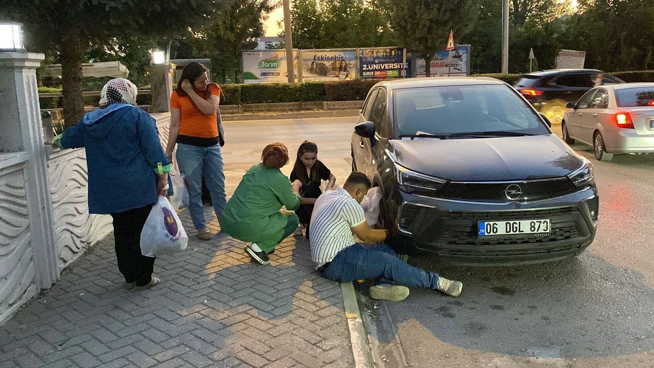 Eskişehir’de Yürek Burkan Anlar: Minik Kedi Kaputta Sıkıştı