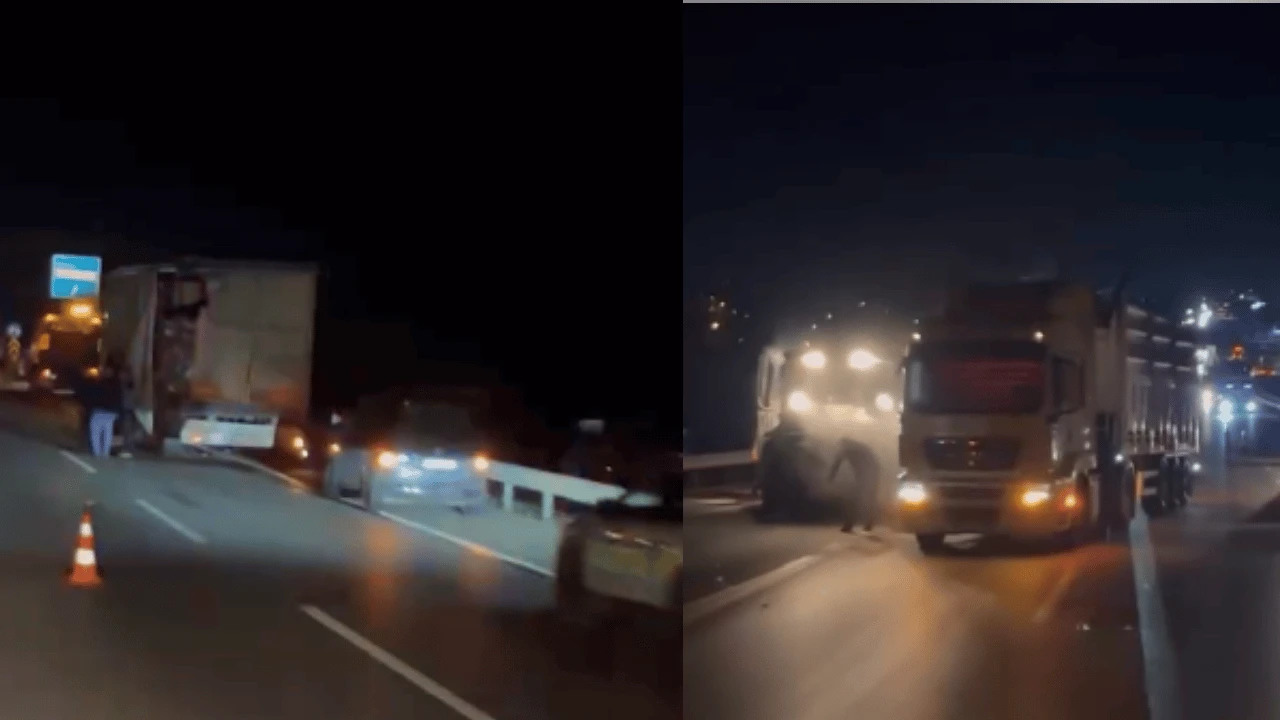 Eskişehir’de Korkutan Tır Kazası: Emniyet Şeridinde Çarpıştılar!