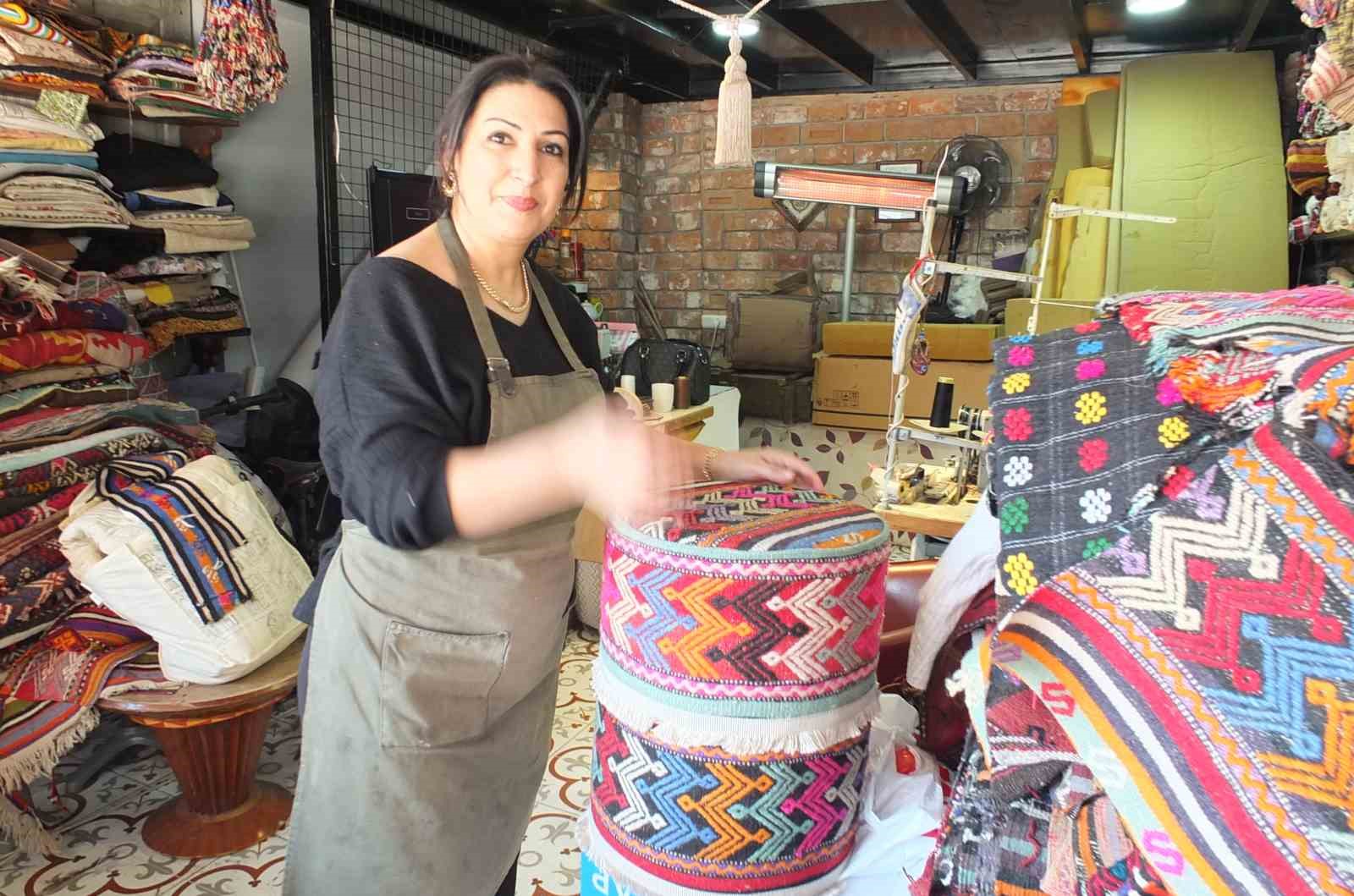 Eski halı ve kilimleri ekonomiye kazandırıyor