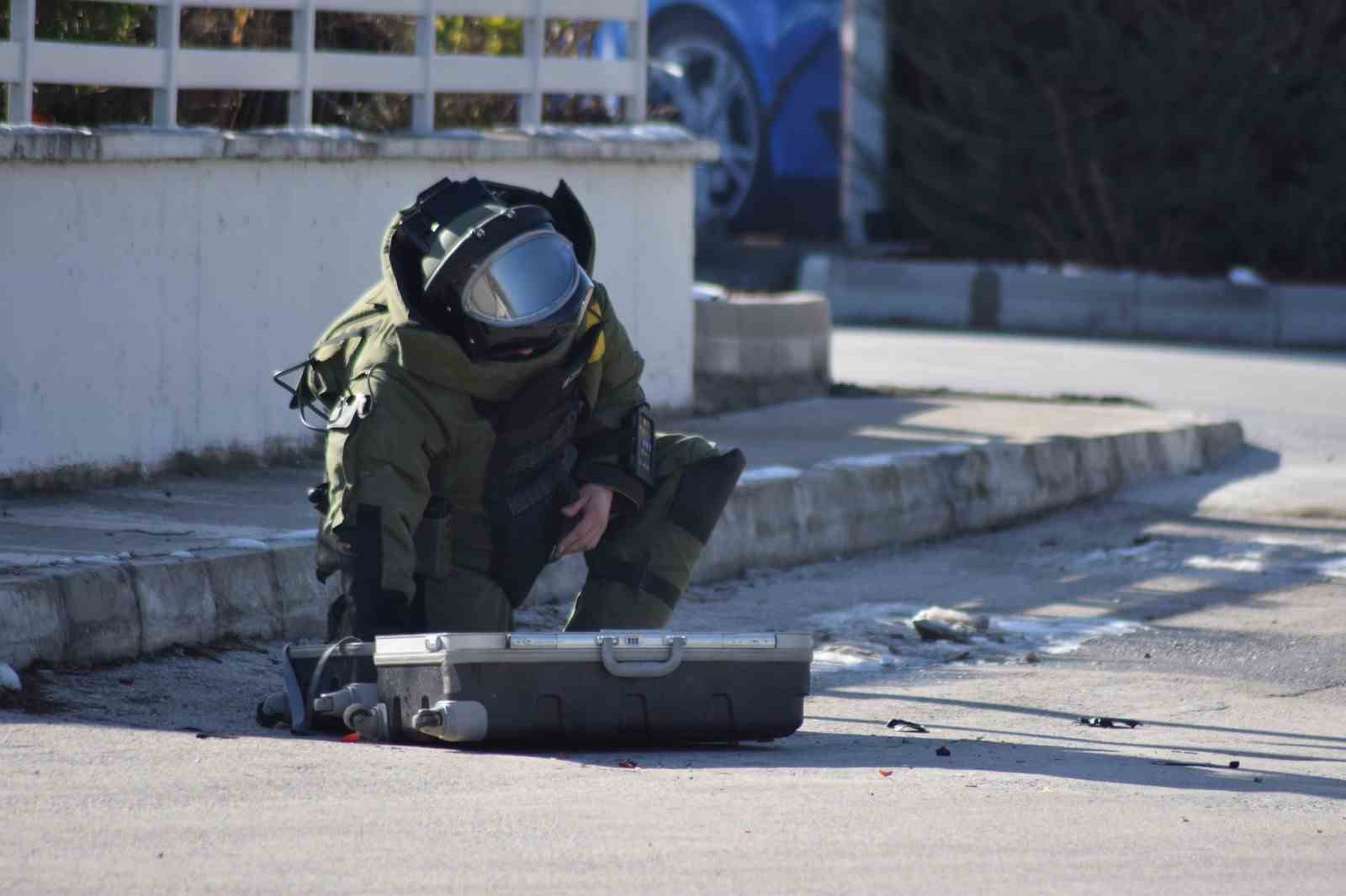 Karaman’da fünye ile patlatılan valiz boş çıktı