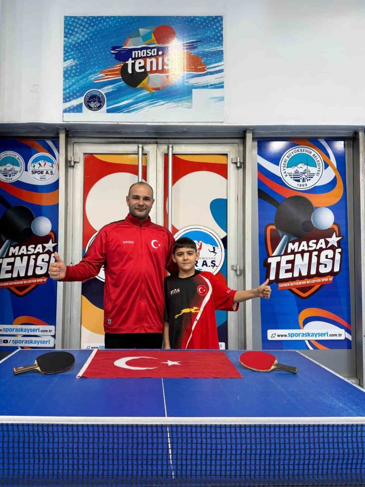 Kayserili sporcu, Masa Tenisi Millî Takımı’na çağrıldı