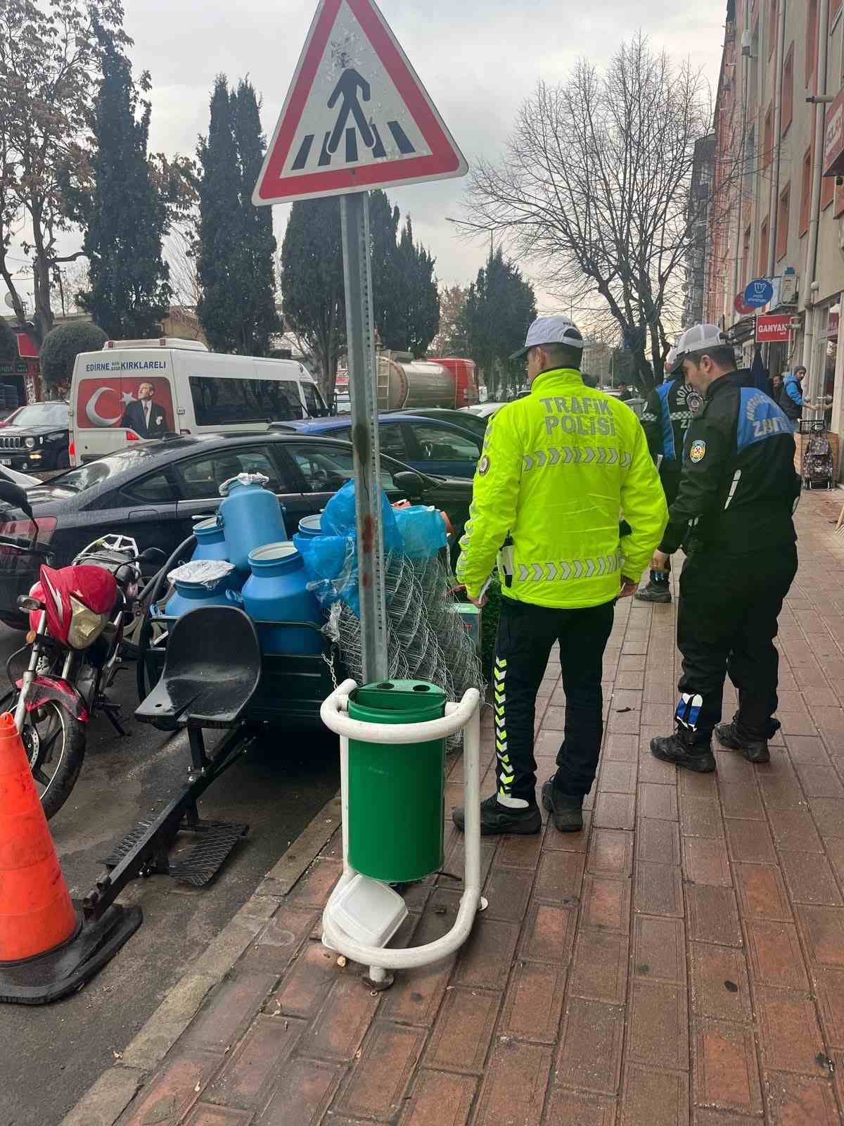 Kırklareli’nde kaldırım ve yol işgalleri denetimi