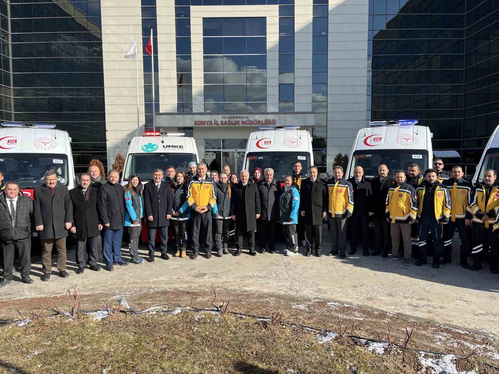 Konya’da 112 Acil Servis filosuna 13 ambulans daha katıldı
