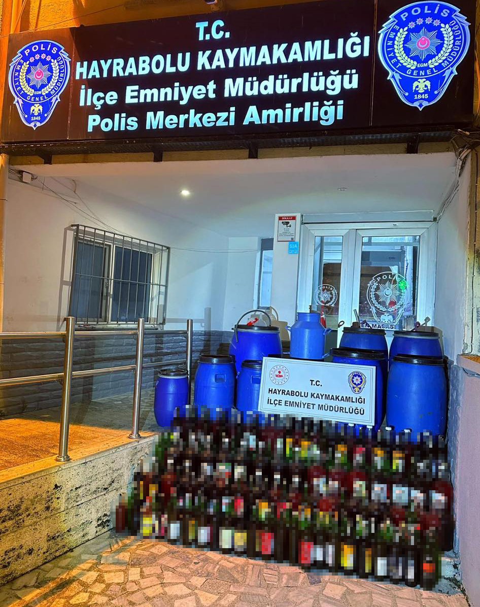 Tekirdağ’da kaçak içki operasyonu: 665 litre ele geçirildi