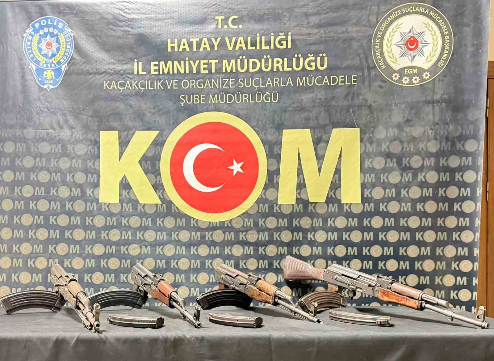 Hatay’da kalaşnikof kaçakçılığında: 4 kişi tutuklandı