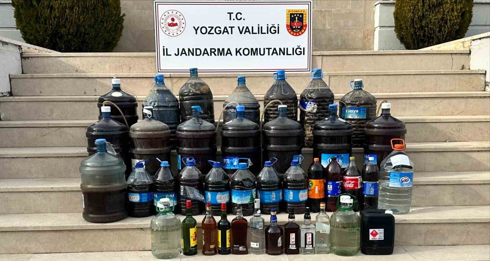 Yozgat’ta Jandarma kaçak alkol operasyonu düzenledi