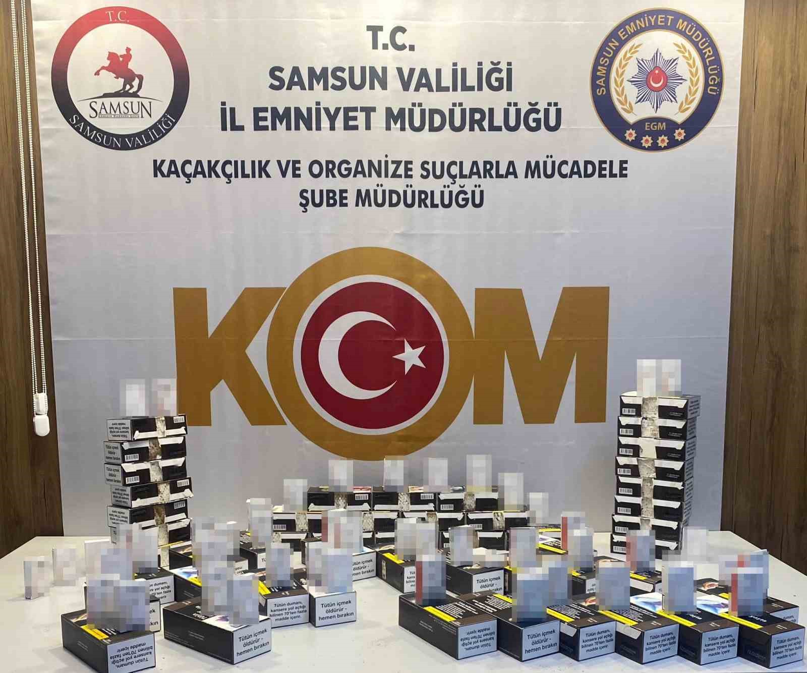 Samsun’da 10 bin 980 doldurulmuş makaron ele geçirildi