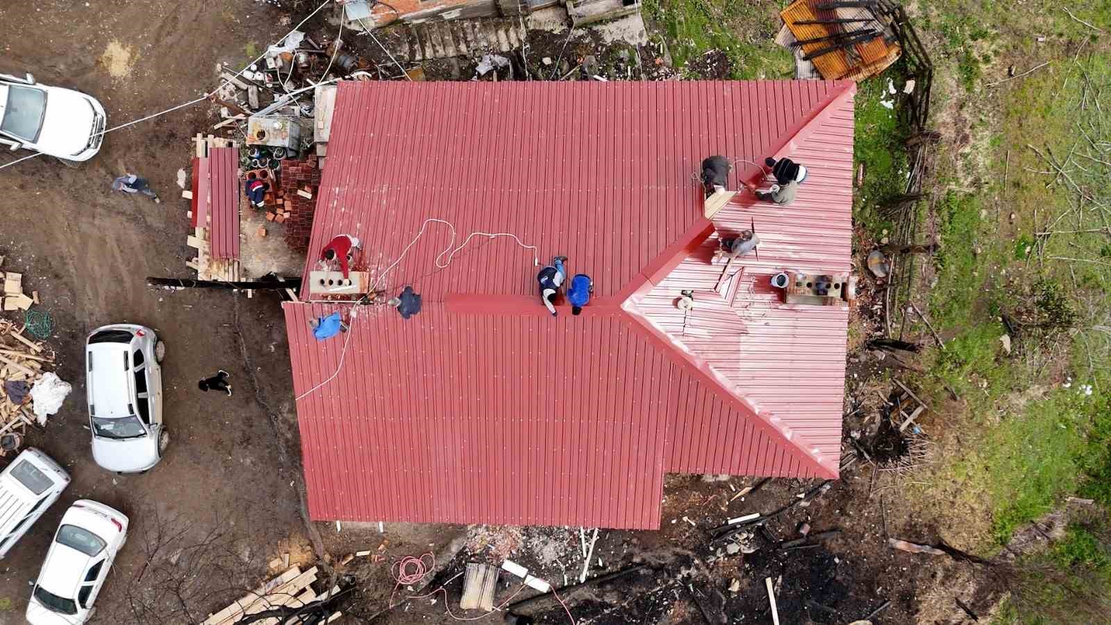 Atakum Belediyesi’nden yangın mağduru aileye destek