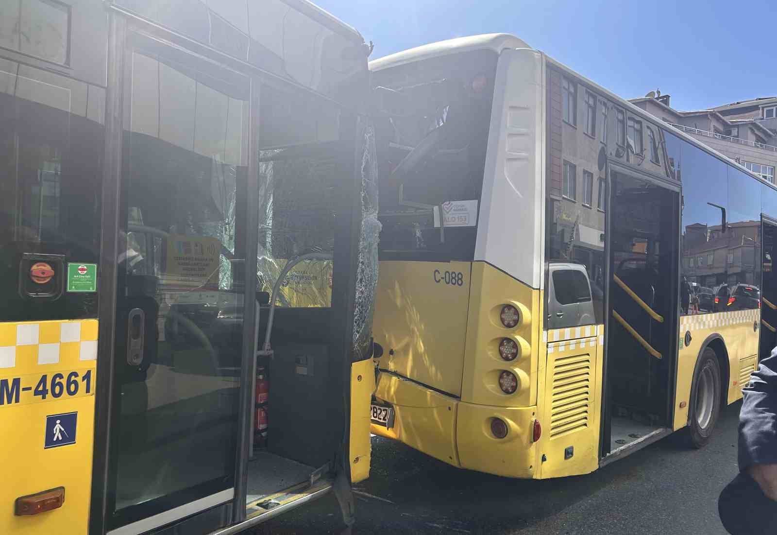 Ataşehir’de İETT otobüsleri çarpıştı: 1 yaralı