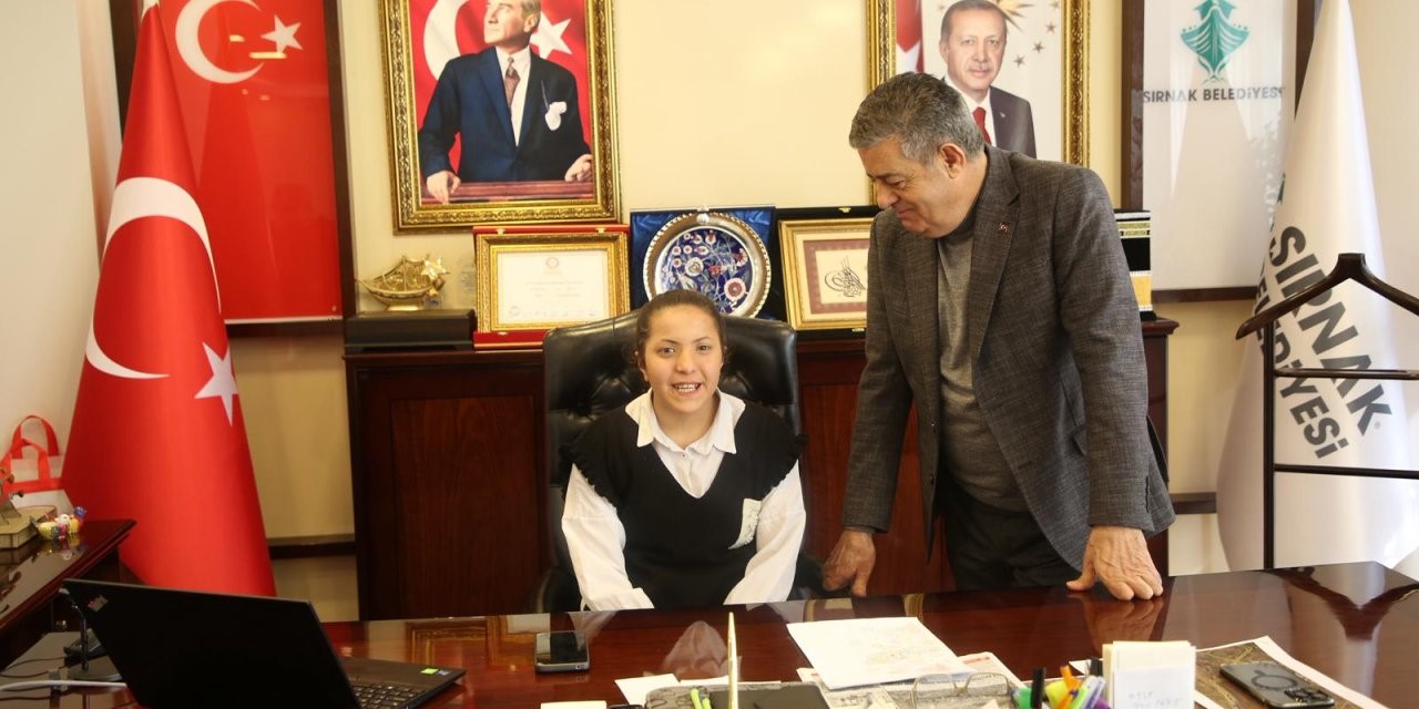 Şırnak’ta engelli çocuğun başkanlık hayali gerçek oldu