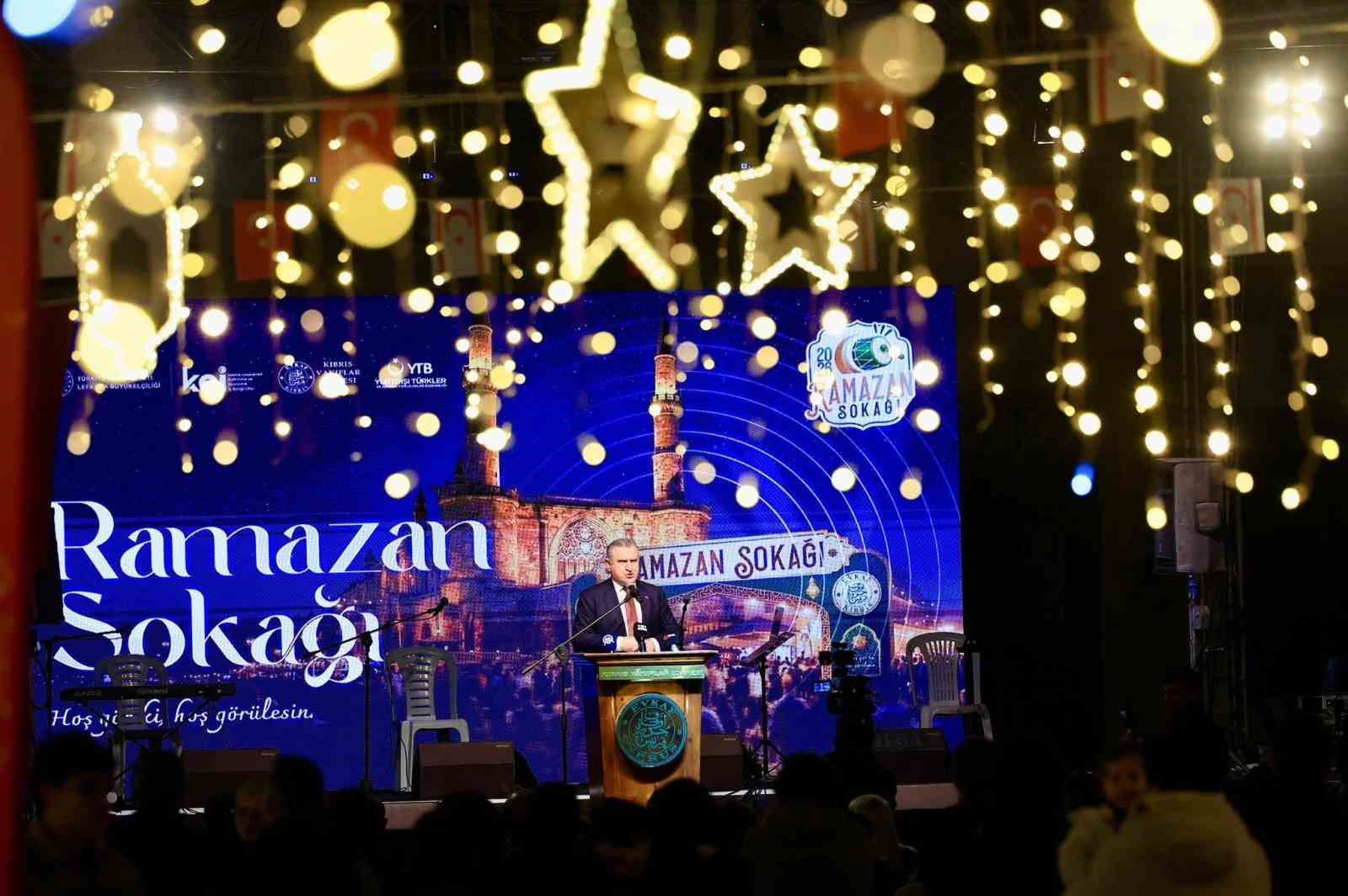 Bakan Bak, KKTC’de Ramazan Sokağı’nda konuştu