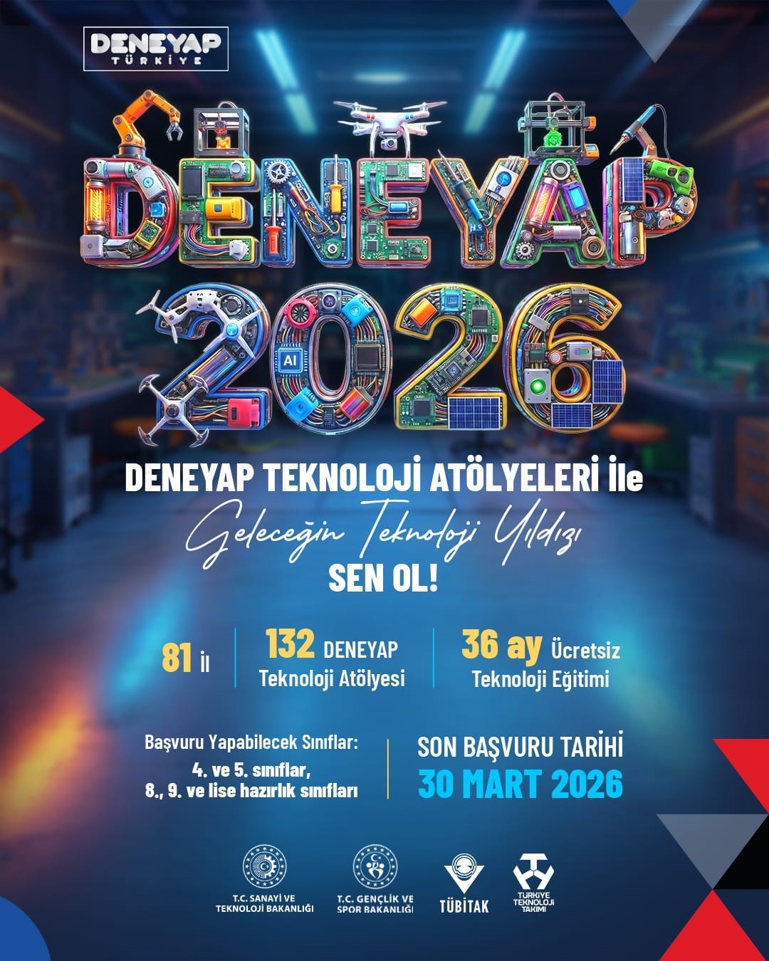 DENEYAP Türkiye, Geleceğin teknoloji yıldızlarını arıyor