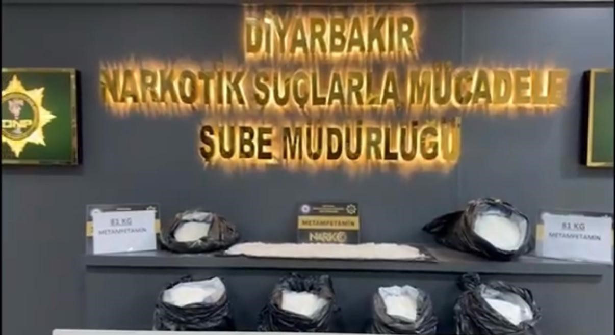 Diyarbakır’da takibe alınan tırda 81 kilo metamfetamin ele geçirildi