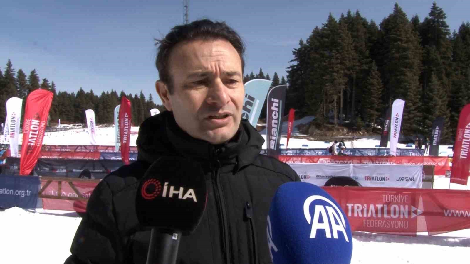 Türkiye’nin ilk kış triatlonu Bolu’da yapıldı