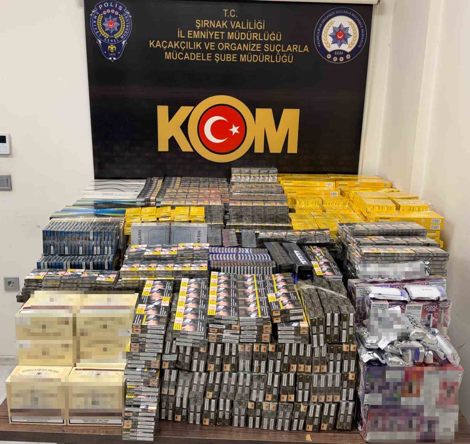 Şırnak’ta narkotik, kaçakçılık ve asayiş operasyonu: 5 tutuklama