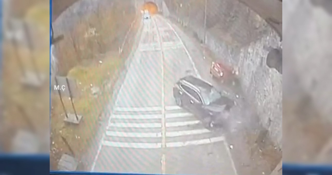 Karabük’teki feci kaza güvenlik kamerasına yansıdı