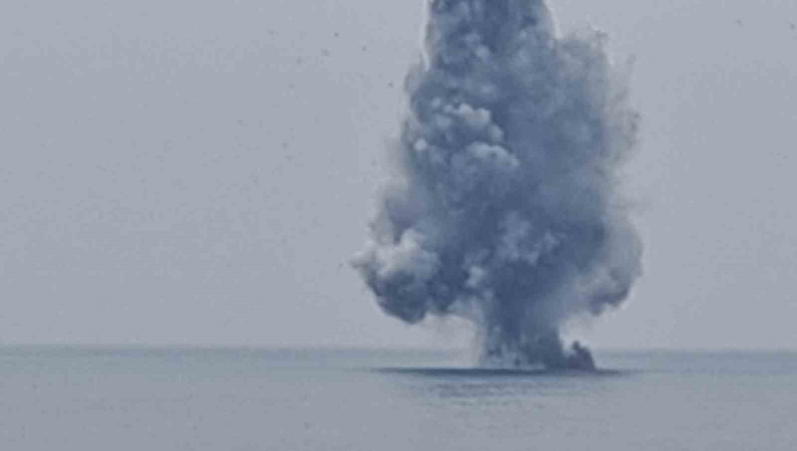 Ordu’da kıyıya vuran insansız deniz aracı imha edildi