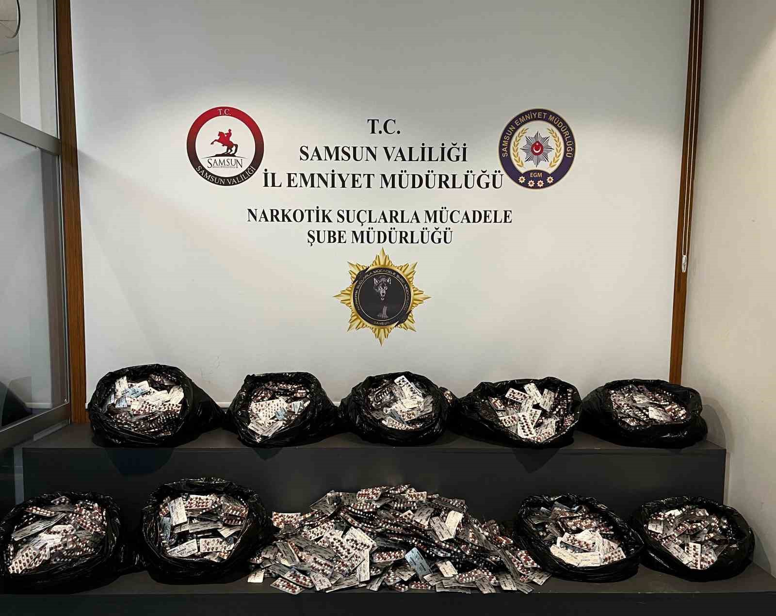 Samsun’da narkotik operasyonu: 52 bin 206 adet uyuşturucu hap ele geçirildi