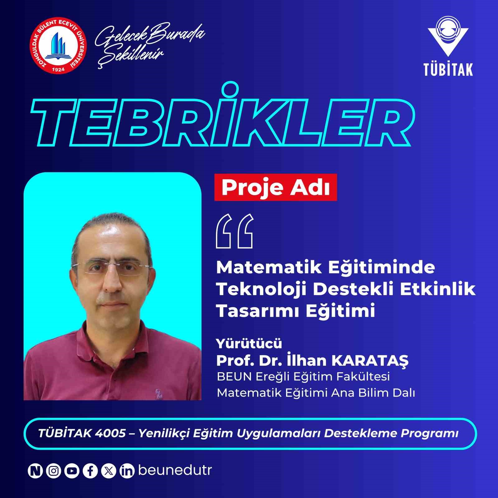 BEUN’lu akademisyenin yer aldığı projeye TÜBİTAK’tan destek