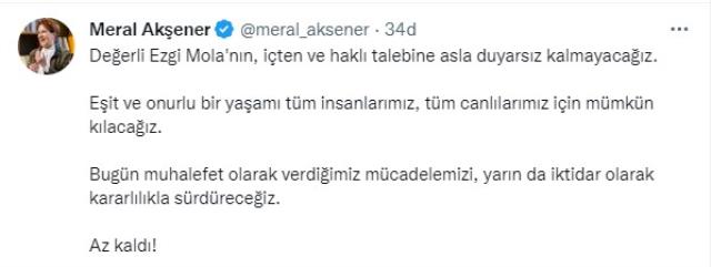 Ezgi Mola'nın çağrısı Altın Kelebek ödül törenine damga vurdu! Akşener'den yanıt gecikmedi