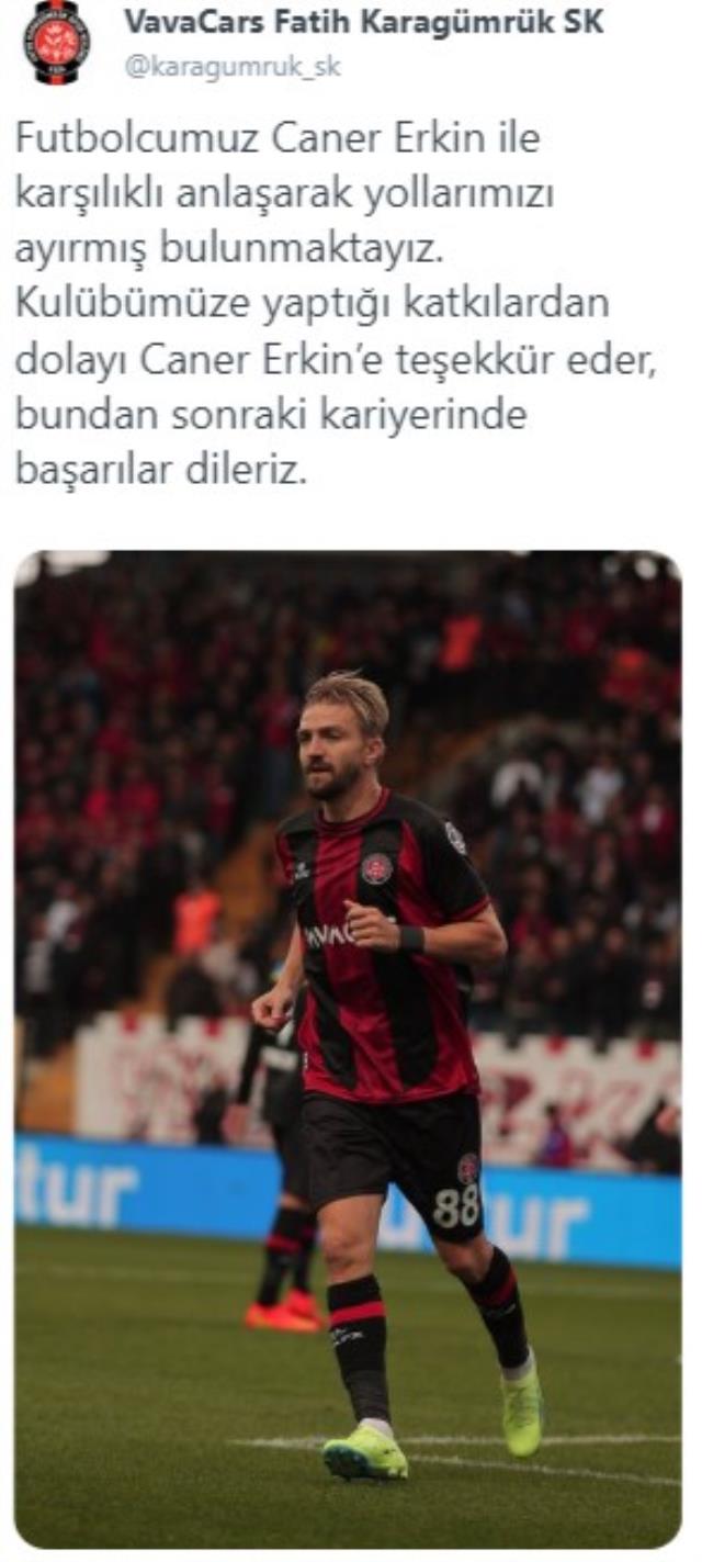 Süper Lig'de beklenmedik ayrılık! Caner Erkin kulüpsüz kaldı