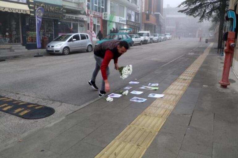 Üniversiteli Gizem, kazada öldüğü yere 19 çiçek ve fotoğrafları koyularak anıldı