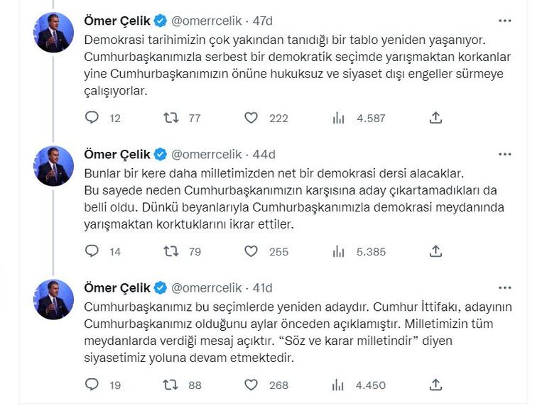 AK Parti'li Çelik: Cumhurbaşkanı'mızın adaylığı önünde hiçbir engel yok