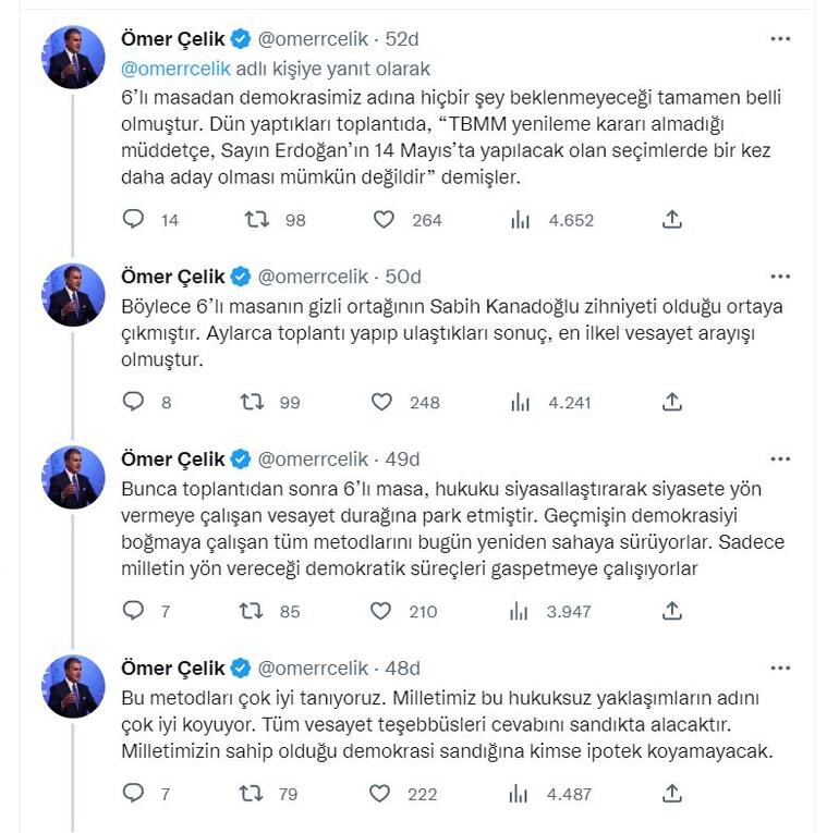 AK Parti'li Çelik: Cumhurbaşkanı'mızın adaylığı önünde hiçbir engel yok