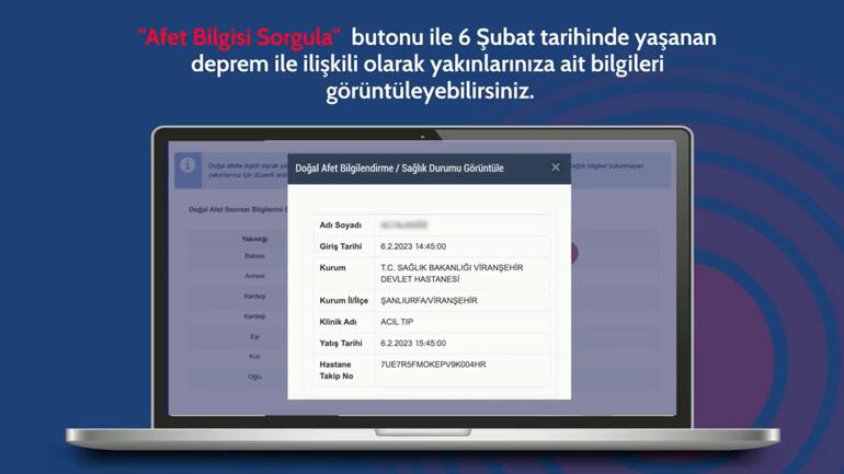 Depremzedelerin yakınları, e-Nabız'dan bilgi alabilecek