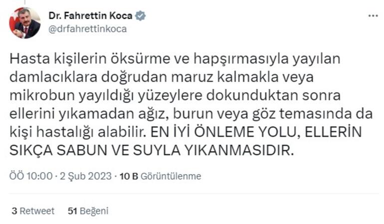 Bakan Koca: 'Strep-A'yı önlemenin yolu, ellerin sıkça yıkanması