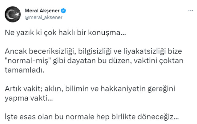 Meral Akşener, Ali Sunal'ın deprem sözlerini alıntıladı: Ne yazık ki çok haklı bir konuşma