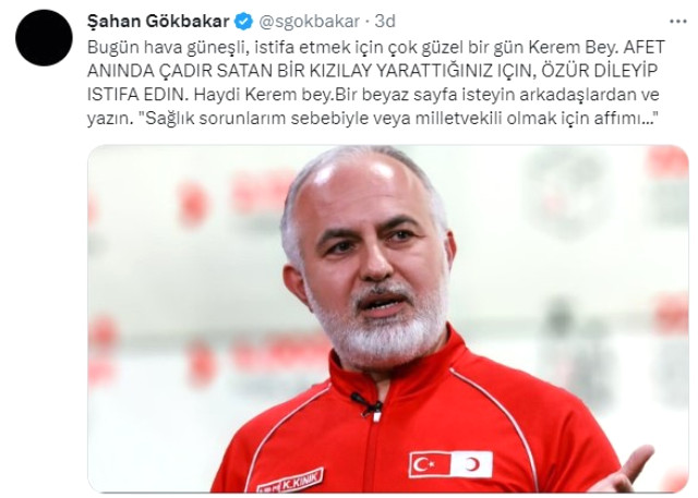 Tartışma yine alevlendi! Şahan Gökbakar, bir kez daha Kerem Kınık'a seslendi: Özür dile ve istifa et