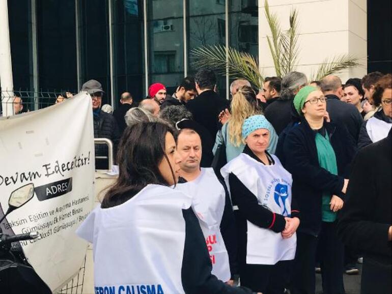 Taksim Eğitim ve Araştırma Hastanesi'nde Cerrahpaşa protestosu