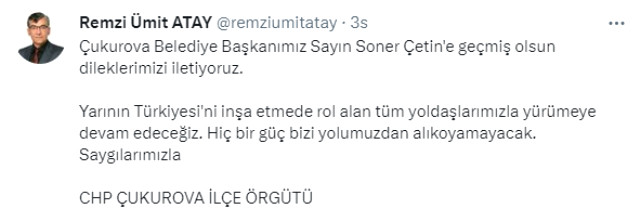 Çukurova Belediye Başkanı Soner Çetin'e suikast girişimi son anda engellendi