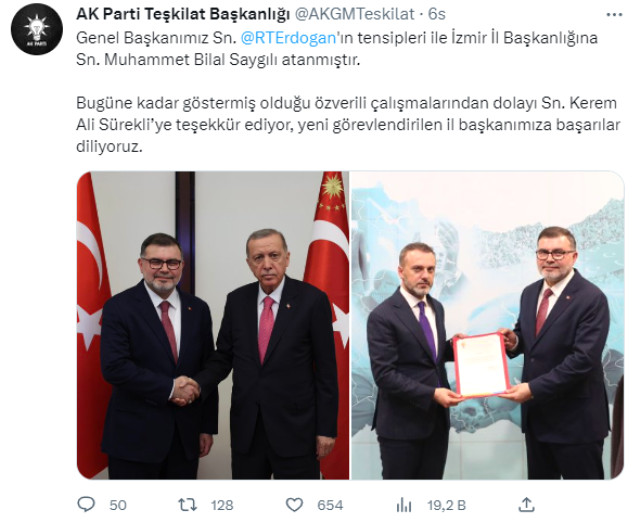 AK Parti'de seçim hazırlığı! 3 il başkanlığına yeni atamalar yapıldı