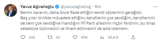 İYİ Partili Yavuz Ağıralioğlu geri adım atmıyor: Kırgın bir şekilde oy verilecek, ben bu vebale ortak olmayacağım