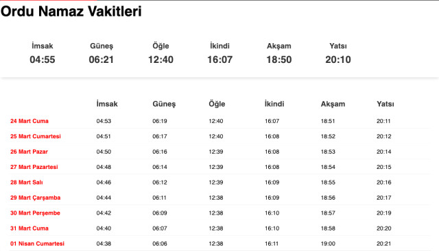 Rize, Ordu, Trabzon sahur ne zaman, saat kaçta? 24 Mart Rize, Ordu, Trabzon imsak vakti! Trabzon, Rize, Ordu sabah ezanı saat kaçta okunuyor?