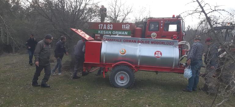 Keşan'da orman yangını