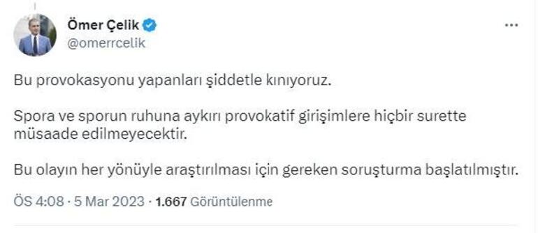 AK Parti'li Çelik: Spora aykırı provokatif girişimlere müsaade edilmeyecek