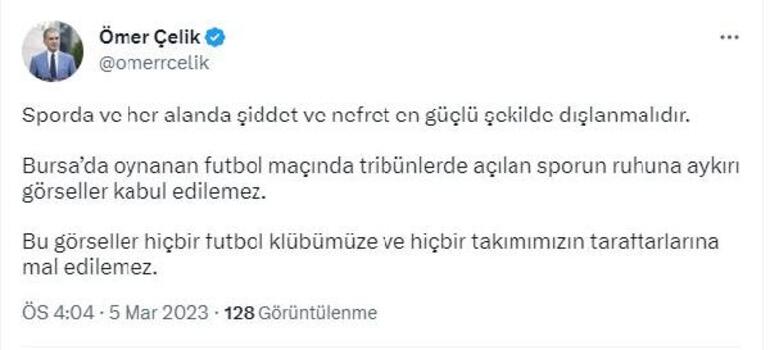 AK Parti'li Çelik: Spora aykırı provokatif girişimlere müsaade edilmeyecek