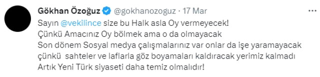 Gökhan Özoğuz'dan Muharrem İnce'ye tepki: Atatürk'ün hiçbir çocuğu size asla oy vermeyecek