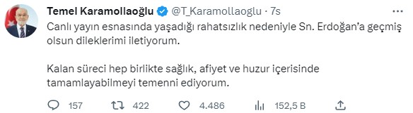 Cumhurbaşkanı Erdoğan'ın sağlık durumuyla ilgili Yardımcısı Fuat Oktay'dan açıklama: Hamdolsun gayet iyi