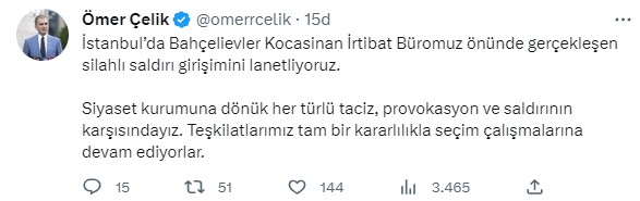 AK Parti'den, seçim bürosuna silahlı saldırıyla ilgili açıklama: Lanetliyoruz