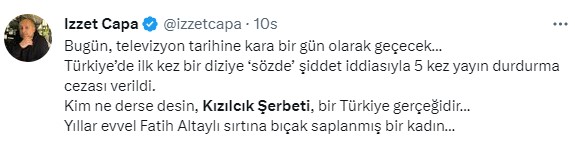 Kızılcık Şerbeti dizisi RTÜK'ün kararıyla yayından kaldırıldı! Ünlü isimler tepki gösterdi