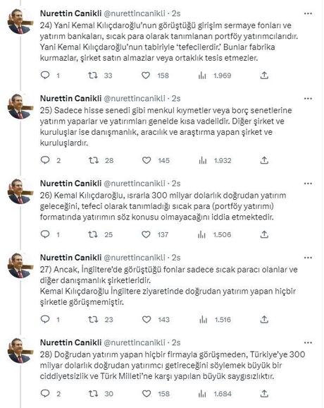 Canikli: İngiliz finans sisteminin Türkiye'ye 300 milyar dolar göndermesi mümkün değil