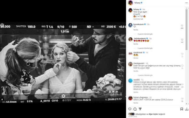 Aşk-ı Memnu filmin çekimleri devam ediyor! Yeni Bihter, Farah Zeynep Abdullah'tan ilk kare geldi