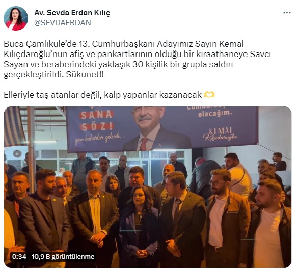 İzmir'de Kılıçdaroğlu afişlerinin olduğu kıraathaneye saldırı! CHP'li vekilin suçladığı Savcı Sayan'dan yanıt gecikmedi